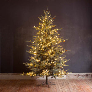 Blue Spruce Christmas Tree - 9' - Warm White LED Lights