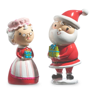 Mr. and Mrs. Santa Claus - Set of 2 - 6.5"