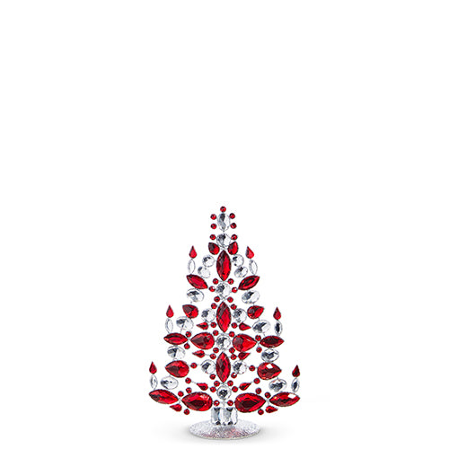 Red and Crystal Jeweled Tree - 9