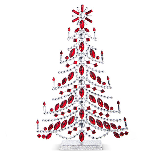 Red and Crystal Jeweled Tree - 17