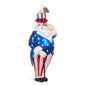 Patriotic Santa Ornament - 5.5"