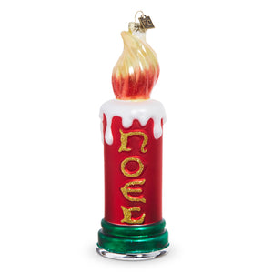 Noel Candle Blow Mold Ornament - 8"