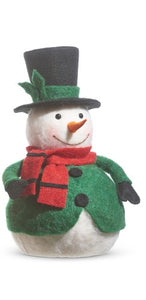 Snowman with Top Hat - 15.5"