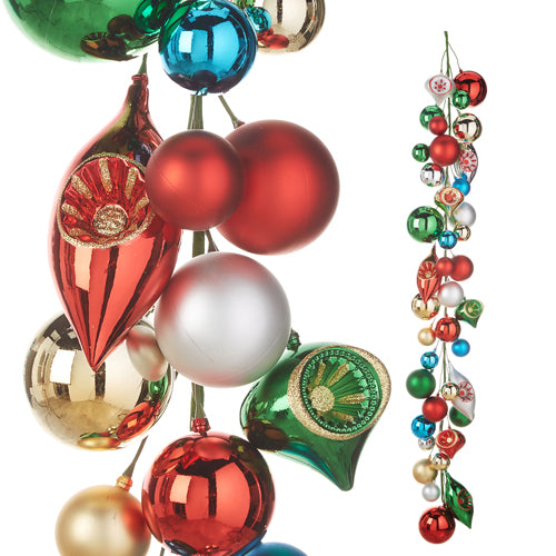 Vintage Ornaments Ball Garland - 4'