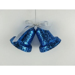 Retro Glitter Bells Ornaments - 8"