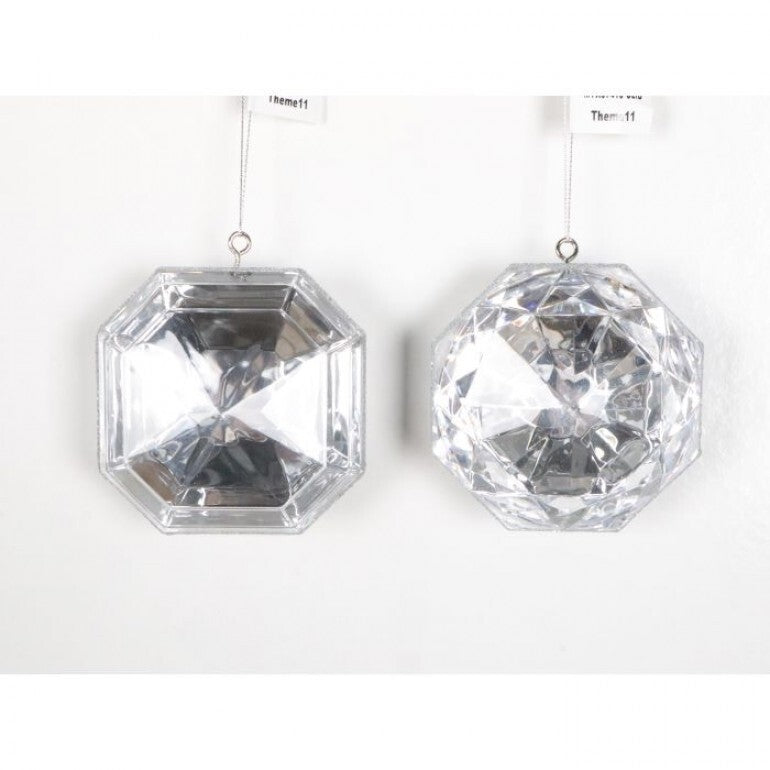 Diamond Gem Ornament - Set of 2 - 4