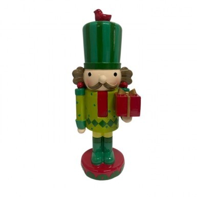 Resin Nutcracker with Package - 12