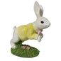 Resin Indoor\Outdoor Leaping Bunny Dressed in Yellow - 21"