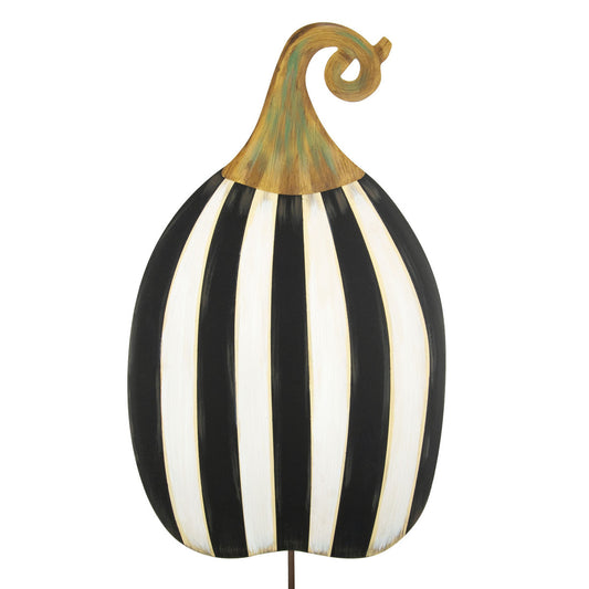 Yard Size Tall Striped Pumpkin