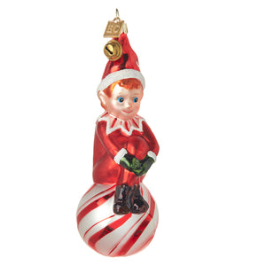 Peppermint Elf Ornament - 6"