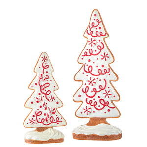 Peppermint Gingerbread Trees - Set of 2 - 20.25"