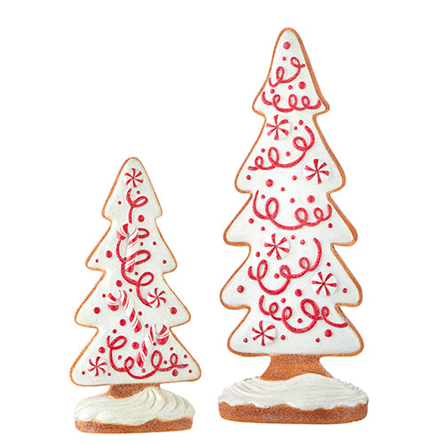 Peppermint Gingerbread Trees - Set of 2 - 20.25