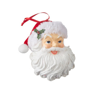 Santa Face Ornament - 6"