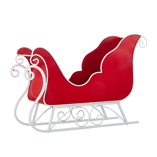 Table Top Red and White Sleigh - 24.75