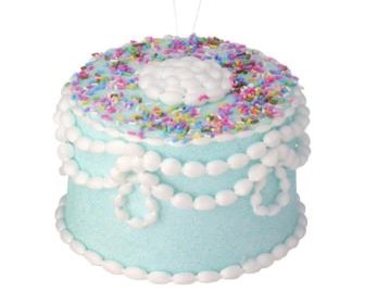 Blue Cake Ornament - 5