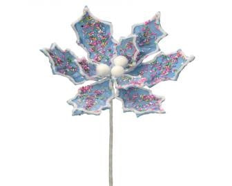 Blue Sprinkles Candy Poinsettia - 24"