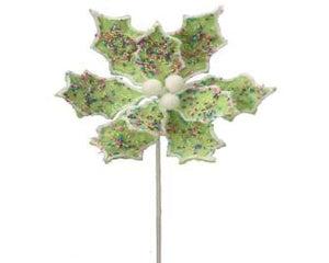 Green Sprinkles Candy Poinsettia - 24"
