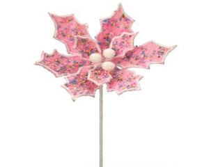 Pink Sprinkles Candy Poinsettia - 24"