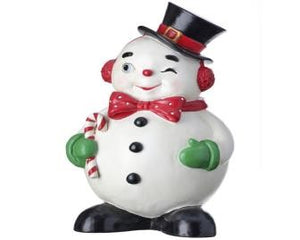 Standing Winking Jolly Snowman - 12"