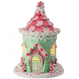 Candy Jar House with LED Light - 10"