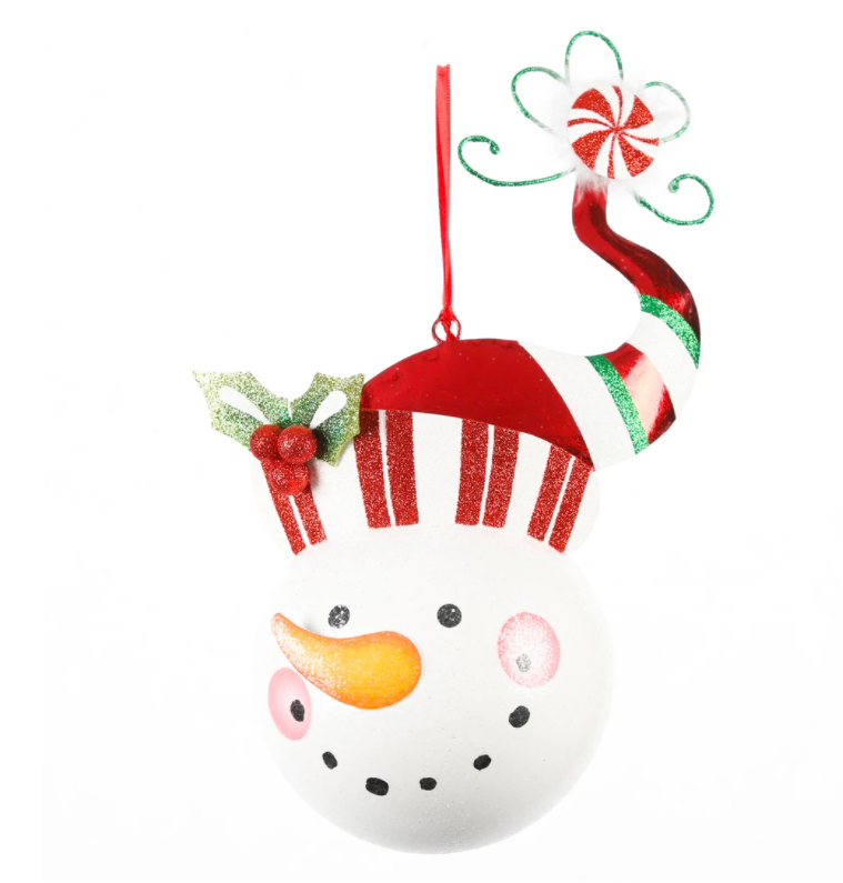Large Snowman with Red Hat Ornament
