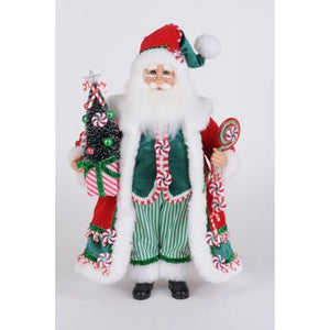 Peppermint Swirl Santa - 17"