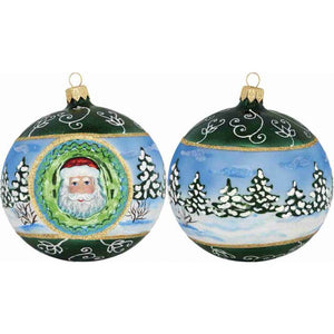 Galician Santa Reflector Ball by Joy to the World Christmas Collectibles