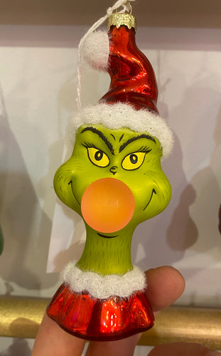 Grinch with Bubble Gum Ornament