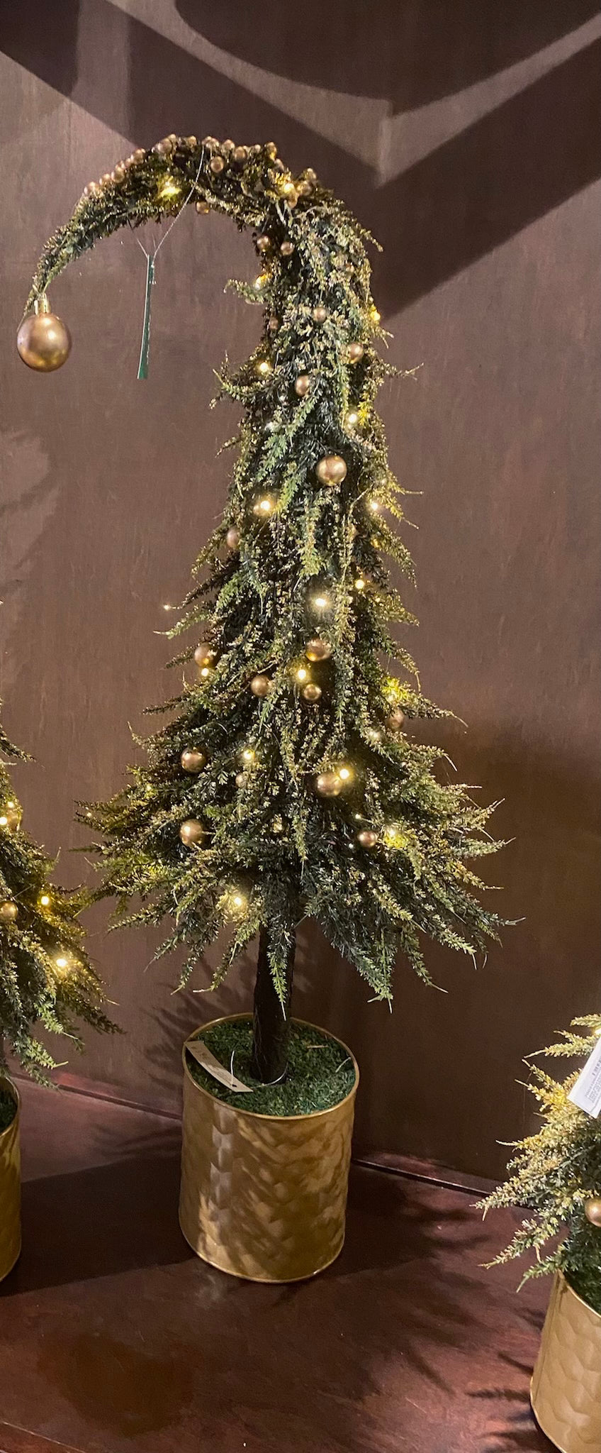 Potted Bendable Tree with Gold Bell and 40 Lights - 33