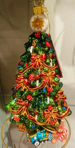 Christmas Tree with Red Bows by Huras Family