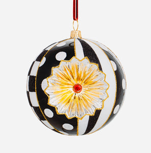 Black and White Delight Reflector Ball by Huras Family