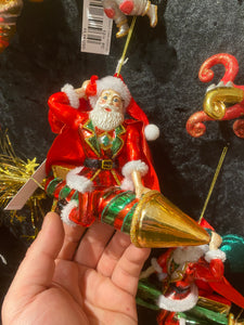Santa in Rocket - 2 Assorted