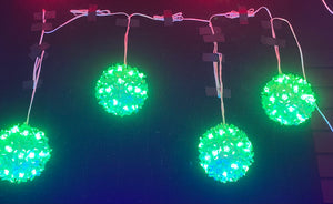 LED Sphere - Set of 4 (50 LED each/200 LED total) 11 Functions - Green