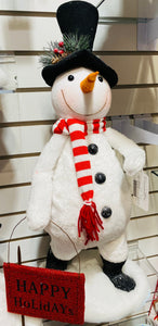 Holiday Snowman Figurine 24.4” H