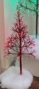 42” Red or Green with White Twinkle LED Lights Tree