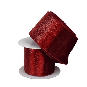 Short Cut Metallic Fur Scarlet Ribbon