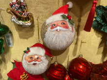 Load image into Gallery viewer, Santa Head Ball Ornament - Assorted 2
