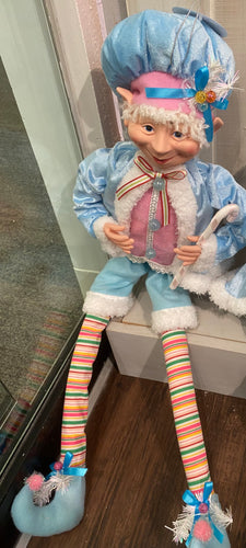 Poseable Whimsical Elf with Candy Cane - 30.5