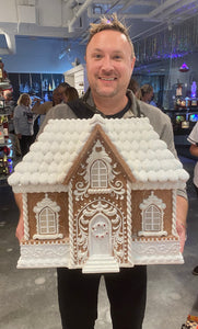 Large Gingerbread Lighted House - 16.2"